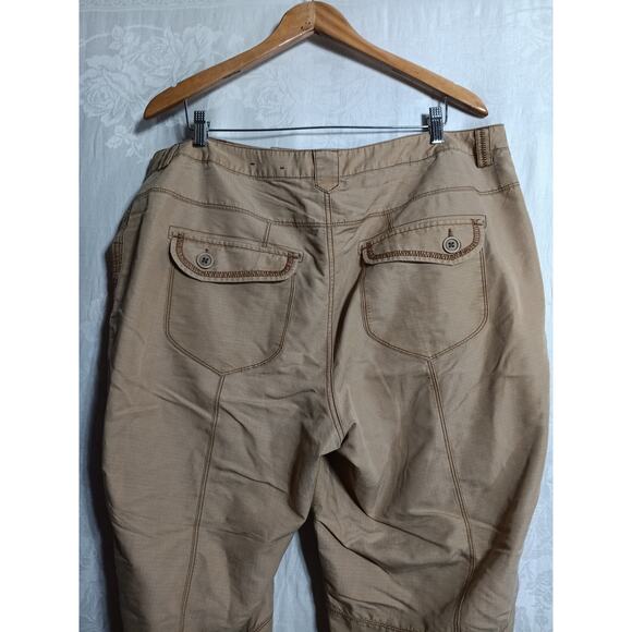Lane Bryant Tan Ripstop Cropped Pants Size 18 - Picture 10 of 14